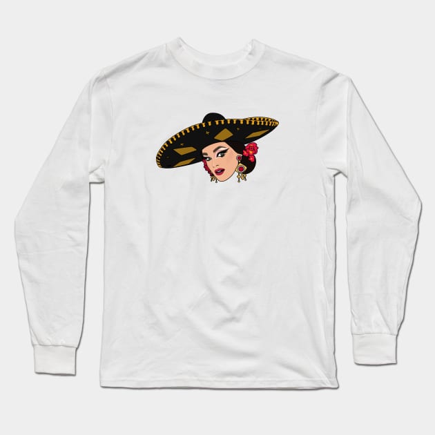 Valentina | Mexicana Long Sleeve T-Shirt by Jakmalone